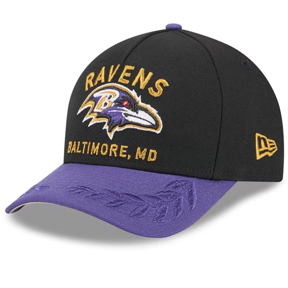 NWT New Era Men's Baltimore Ravens NFL Draft 9FORTY Modern Crown Snap Back Hat